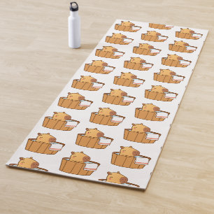 Capybara Yoga Mat Cute Relaxing Animal Print