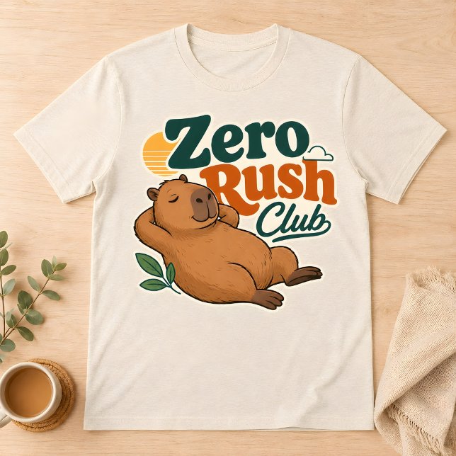 Capybara Zero Rush Club Relaxed Retro T-Shirt (Creator Uploaded)
