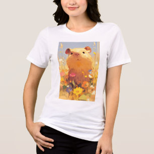 Capybara's Grassy Retreat Tri-Blend Shirt
