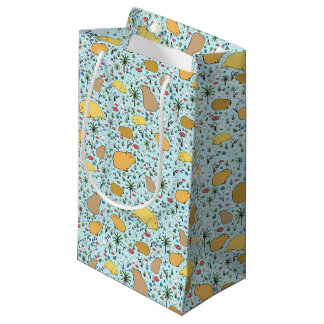 Capybaras in Blue Small Gift Bag