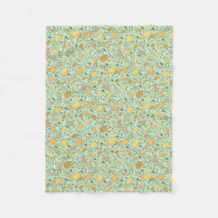 Capybaras in Green Fleece Blanket