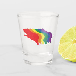 Capybaras LGBTQ Rainbow Water Pig Transgender   Shot Glass