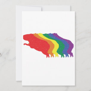 Capybaras LGBTQ Rainbow Water Pig Transgender Thank You Card
