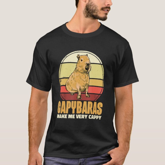 Capybaras Make Me Very Cappy T-Shirt (Front)