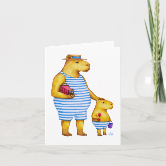 Capybaras Note Card (Front)