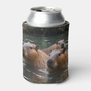 Capybaras' Swimming In The River, Can Cooler