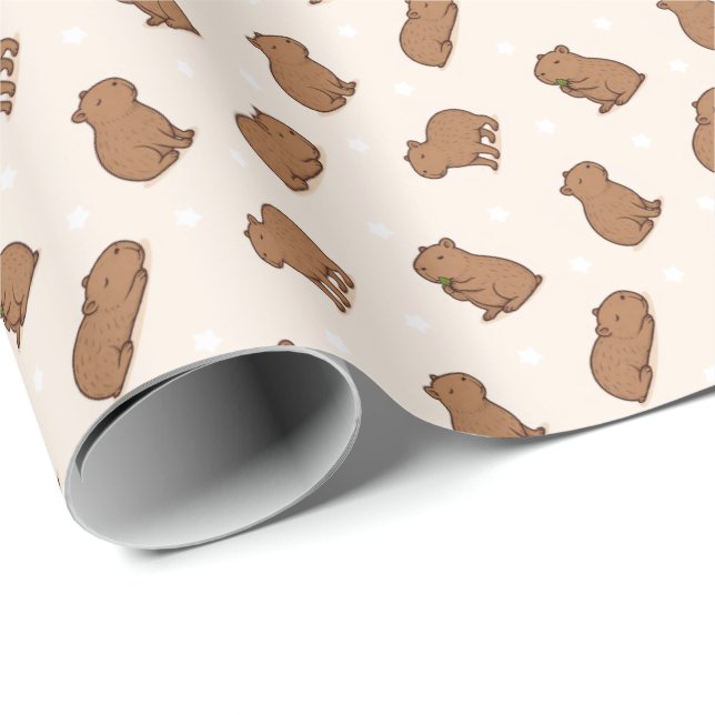 Capybaras Wrapping Paper (Roll Corner)