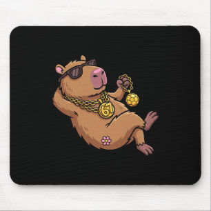 Capybyra 67 Drip Sungles Chain Funny Animal Meme Mouse Mat