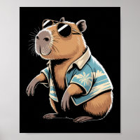 Capybyra Soccer Fan Cartoon Illustration