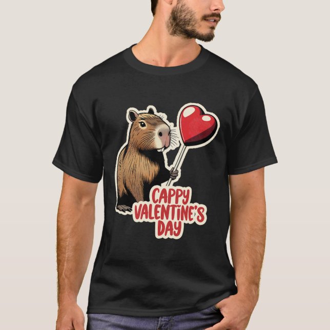Capybyra Valentine  T-Shirt (Front)