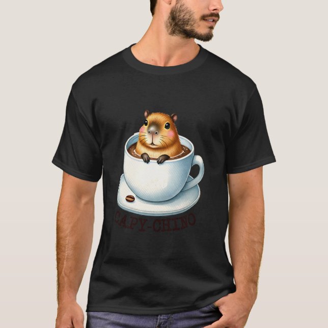 Capychino Capybara costume Capybara & coffee lover T-Shirt (Front)