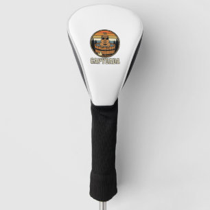 Capydada Capybara Dad Retro Hot Tub Vector Design_ Golf Head Cover