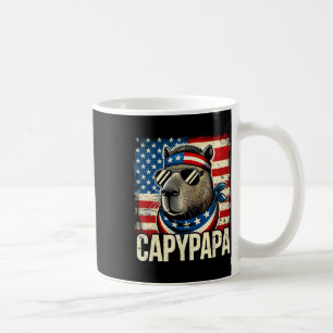 Capypapa 4th Of July American Flag Capybara Papa U Coffee Mug