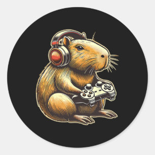Capyra Cool Gamer Gifts For Gamers Men Boys Gaming Classic Round Sticker