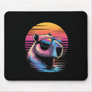 Capyra Cute Retro Animal Summer Vacation Beach Mouse Mat