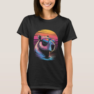 Capyra Cute Retro Animal Summer Vacation Beach T-Shirt