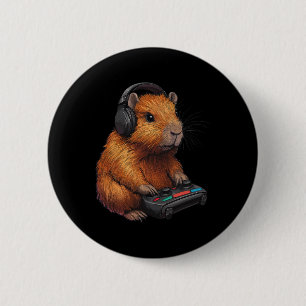 Capyra Gamer Gaming Game Funny Graphic  6 Cm Round Badge