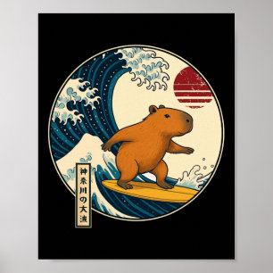 Capyra Japanese Kanagawa Wave Surfing Japan Boys G Poster