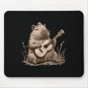 Capyra Playing Ukulele And Cute Gaming Video Gamer Mouse Mat