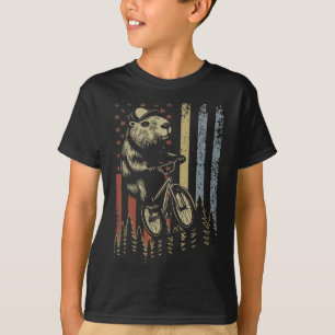 Capyra Riding Bicycle Vintage Mountain Biking Usa T-Shirt