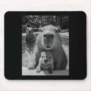 Capyra Selfie Ai Meme Joke Humor Summer Vacation C Mouse Mat
