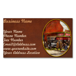 Car - Accident - Looking out for number one 1921 Magnetic Business Card
