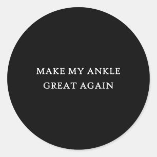 Car Accident Post Op Physical Therapy Surgery Classic Round Sticker