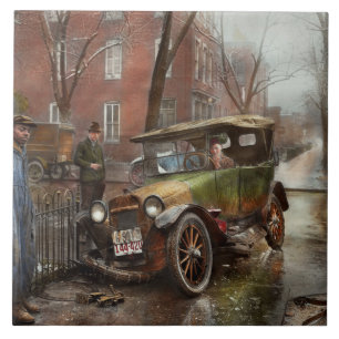 Car Accident - Watch for ice 1921 Tile