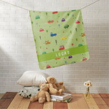 Car Adventure Personalised Baby Blanket