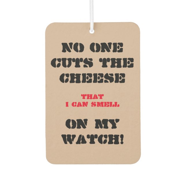 Car Air Freshener with Funny Comment (Front)