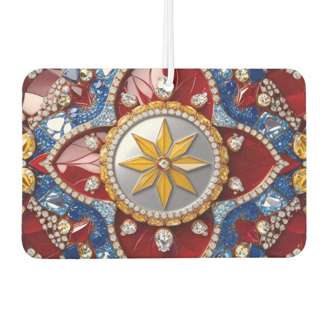 Car Air Fresheners with Colombian Colours Design (Front)