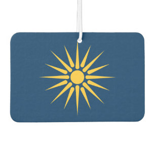 Car Air Fresheners with Flag of Macedonia, Greece
