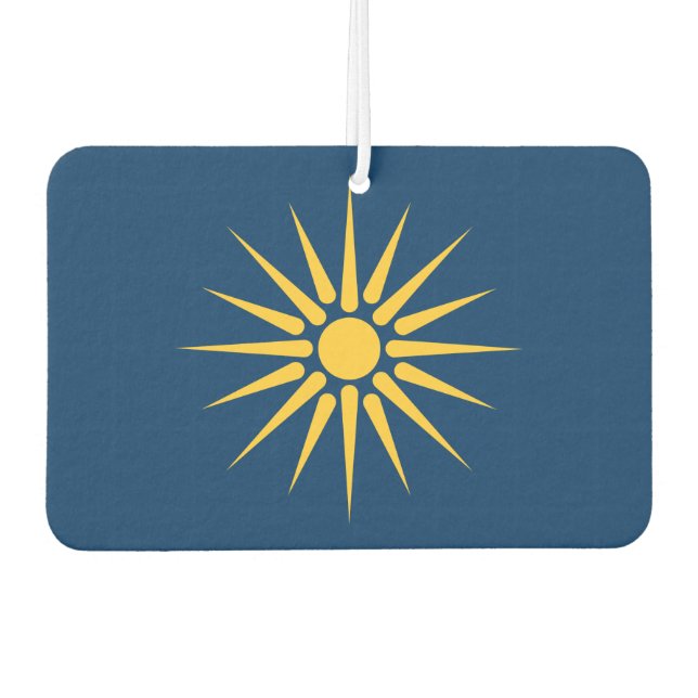 Car Air Fresheners with Flag of Macedonia, Greece (Front)