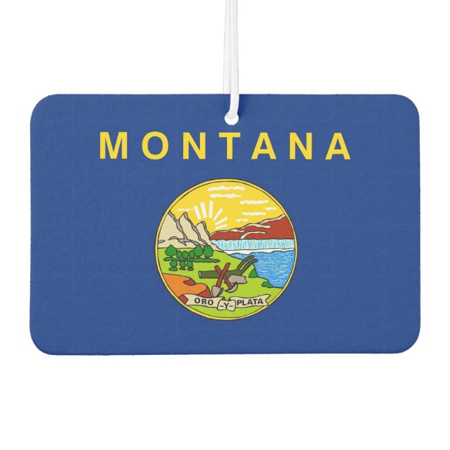 Car Air Fresheners with Flag of Montana, USA (Front)