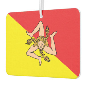 Car Air Fresheners with Flag of Sicily, Italy