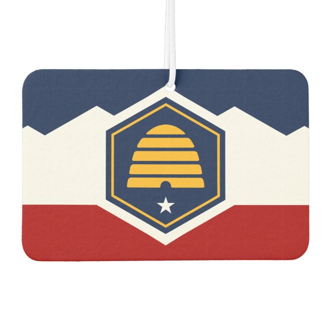 Car Air Fresheners with Flag of Utah, USA (Front)