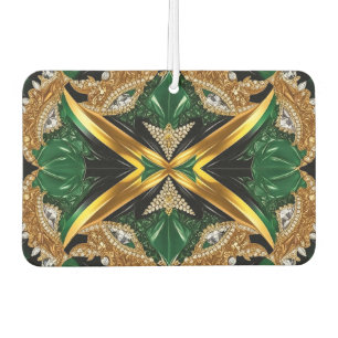 Car Air Fresheners with Jamaican Colours Design