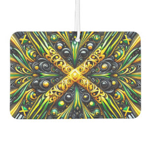 Car Air Fresheners with Jamaican Colours Design