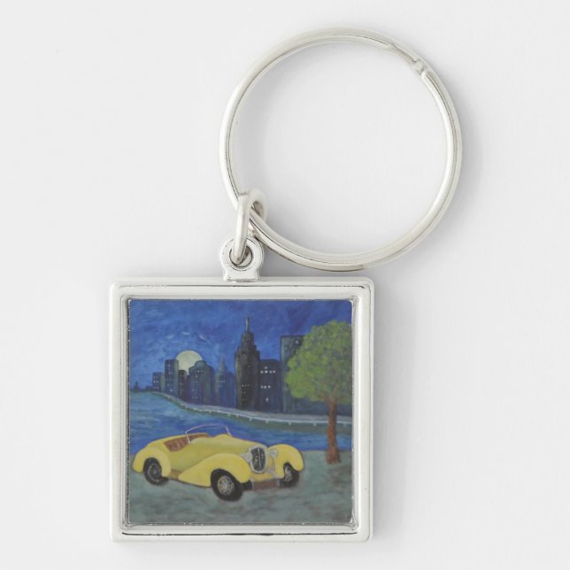 Car and City Keychain (Front)