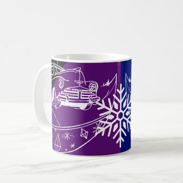 Car and Tree Coffee Mug (Front Left)