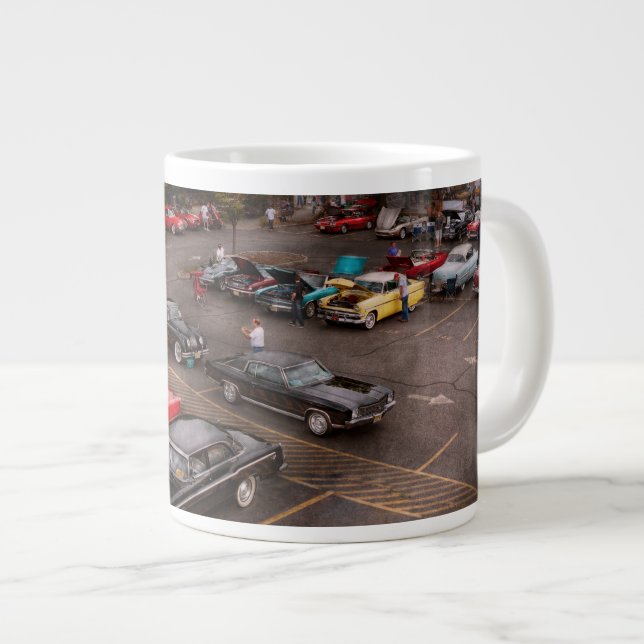 Car - Antique car show Large Coffee Mug (Front Right)