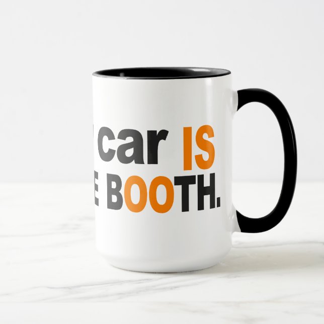 Car as a Phone Booth mug - choose style & colour (Right)