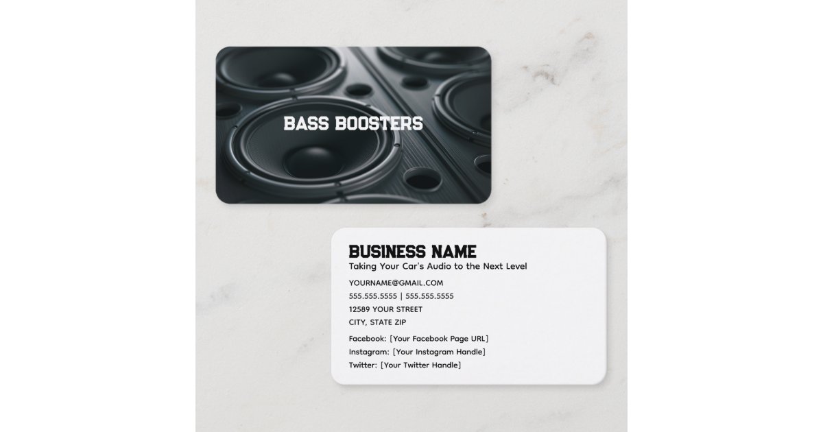 Car Audio Business Card Zazzle