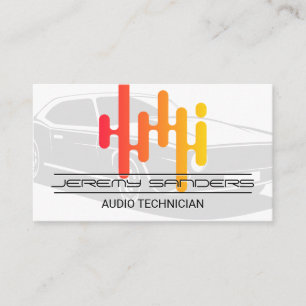 Car Audio   Equalizer Logo Business Card