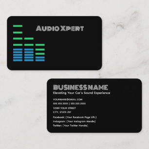 Car Audio Stereo Satellite radio Business Card