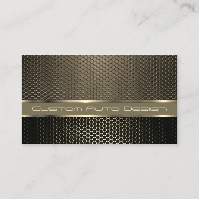 Car Auto Design Carbon Fibre Mechanic Service Business Card (Front)
