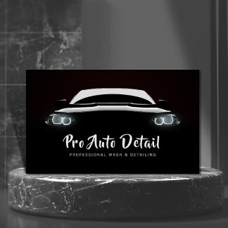 Car Auto Detail Cleaning Wash Service Business Card