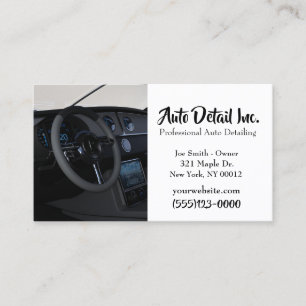 Car Auto Interior Detail Cleaning Service Business Card