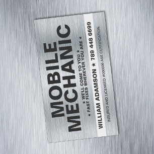 CAR / AUTO MECHANIC AUTOMOTIVE REPAIR SERVICE 	Magnetic BUSINESS CARD