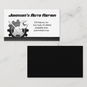 Car Auto Mechanic Repair Service Business Card